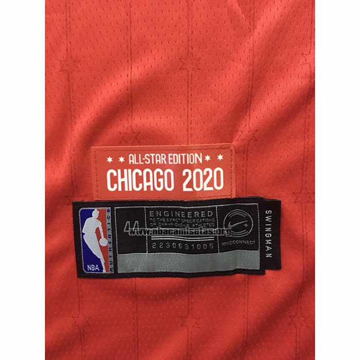 Camiseta All Star 2020 Los Angeles Lakers Lebron James NO 2 Rojo